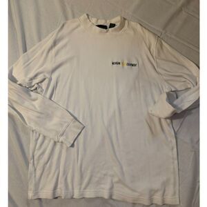 Michigan Truck Equipment Embroidered Mock Neck Long Sleeve White Mens Size XXL